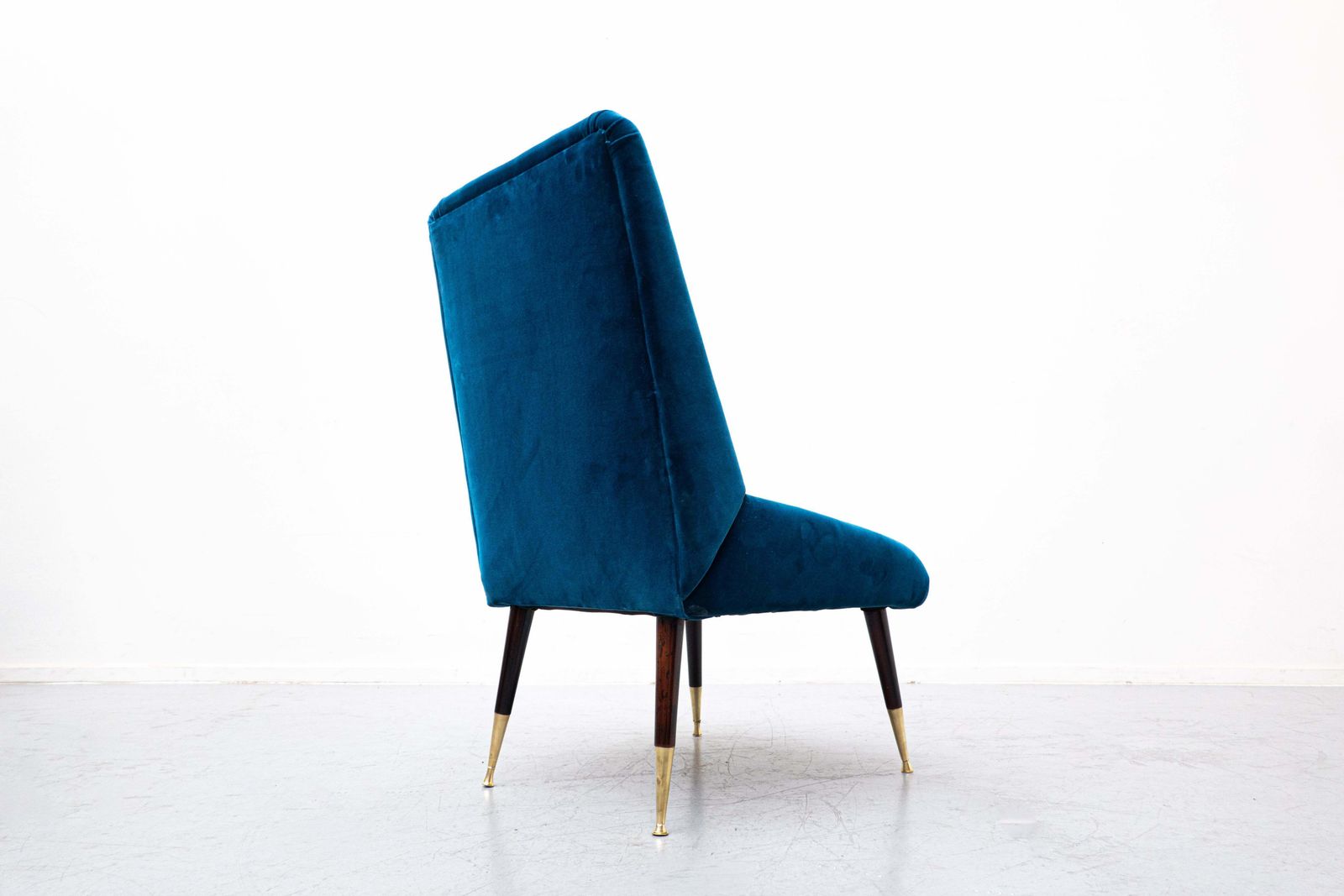 photo for sale Mid Century Modern Italian Seating Set, Blue Velvet, 1950s
