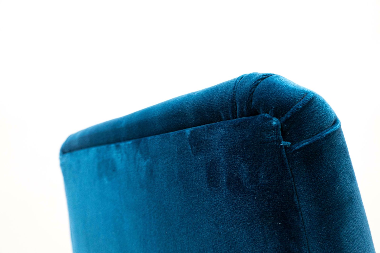 Furniture Mid Century Modern Italian Seating Set, Blue Velvet, 1950s photo