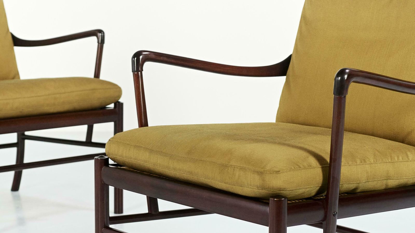 Pair Of Mid Century Armchairs Model Pj149 By Ole Wanscher For Poul Jeppesen photo for sale