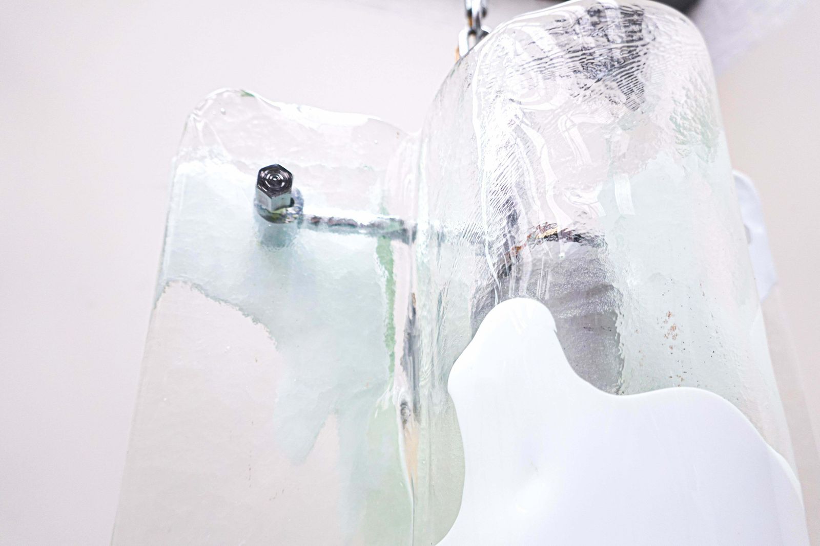 Mid Century Modern Italian Murano Glass Suspension By Mazzega, 1960s photo Lighting