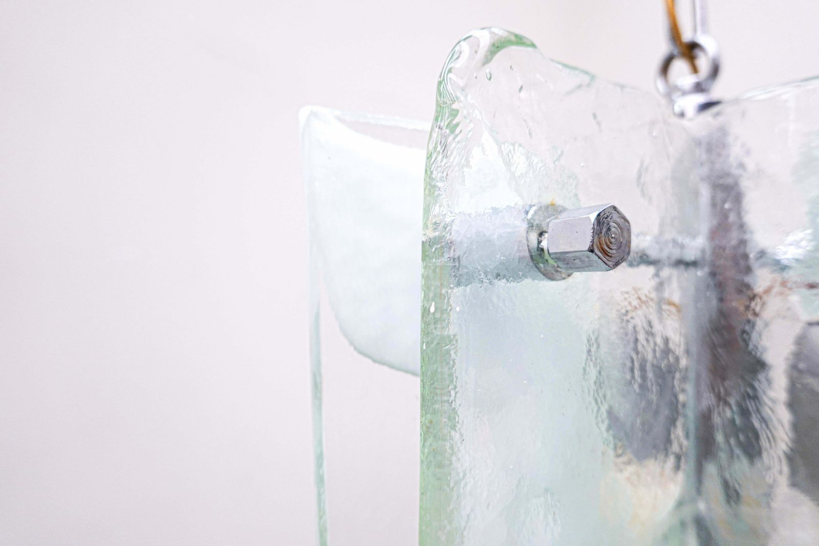 Mid Century Modern Italian Murano Glass Suspension By Mazzega, 1960s photo 1168.0