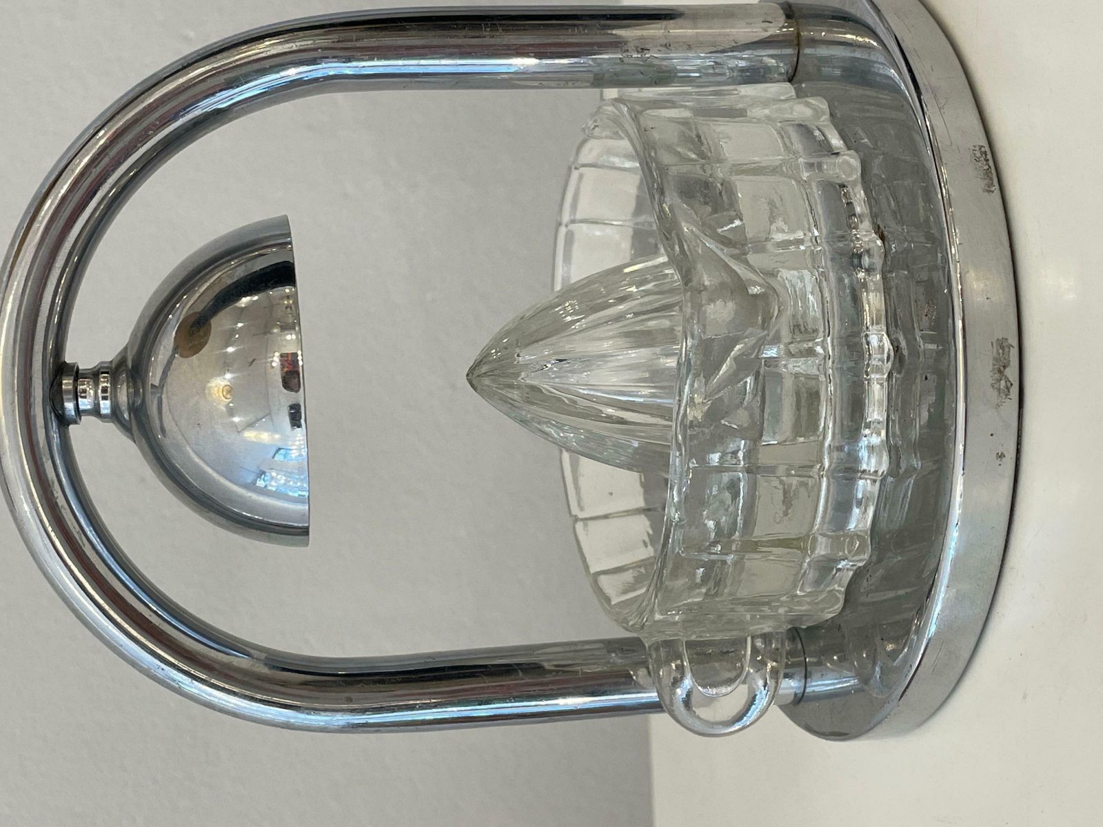 Metal And Glass Modernist Citrus Squeezer By Jacques Adnet, France, 1930s photo furniture