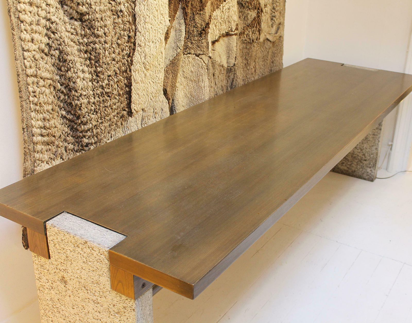Stone And Wood Console Model ''Valmarana'' By Carlo Scarpa For Simon, Italy, 1972 photo for sale
