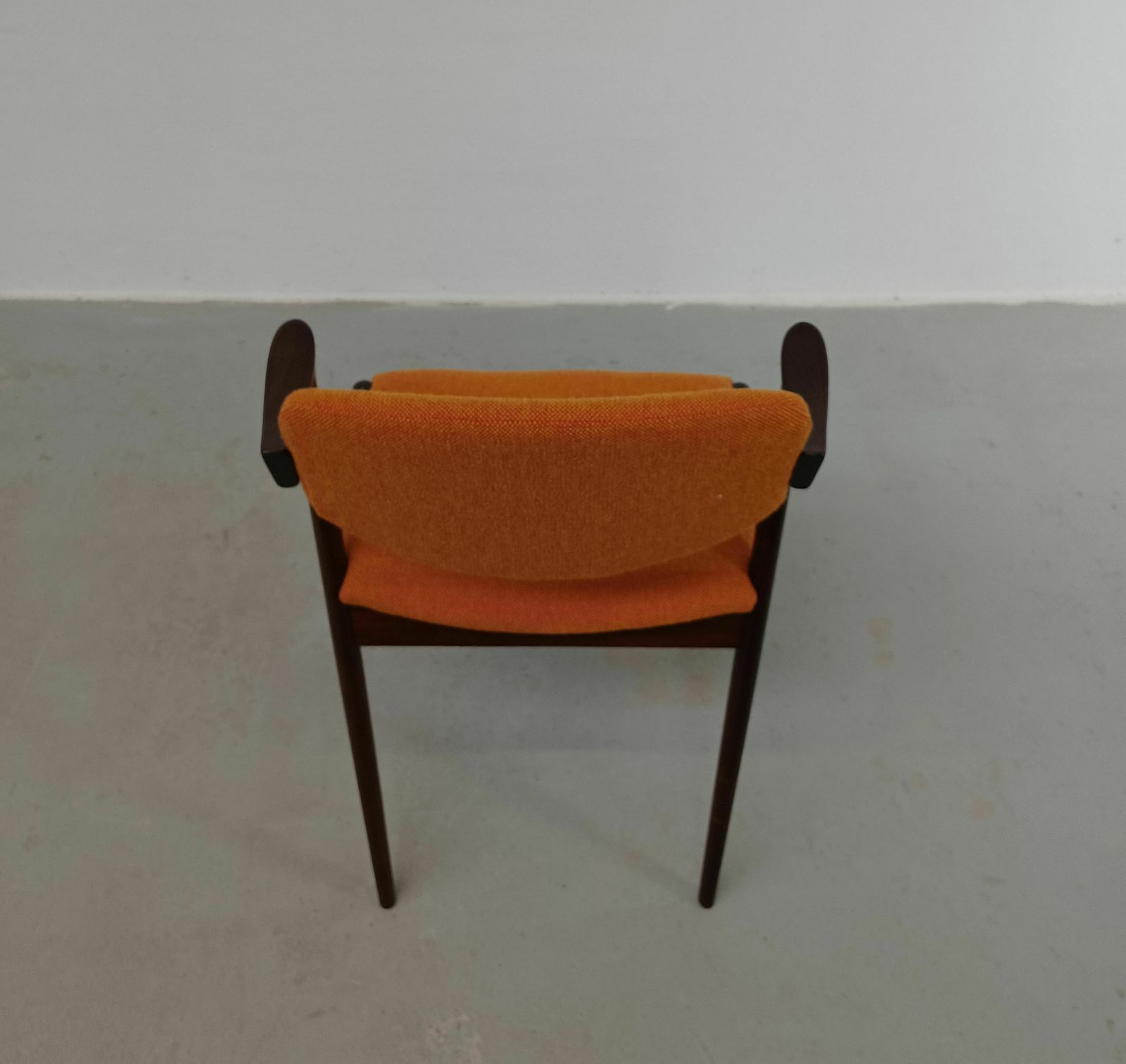 Set Of Eight Restored Kai Kristiansen Rosewood Dining Chairs   Custom Upholstery 1960's photo vintage