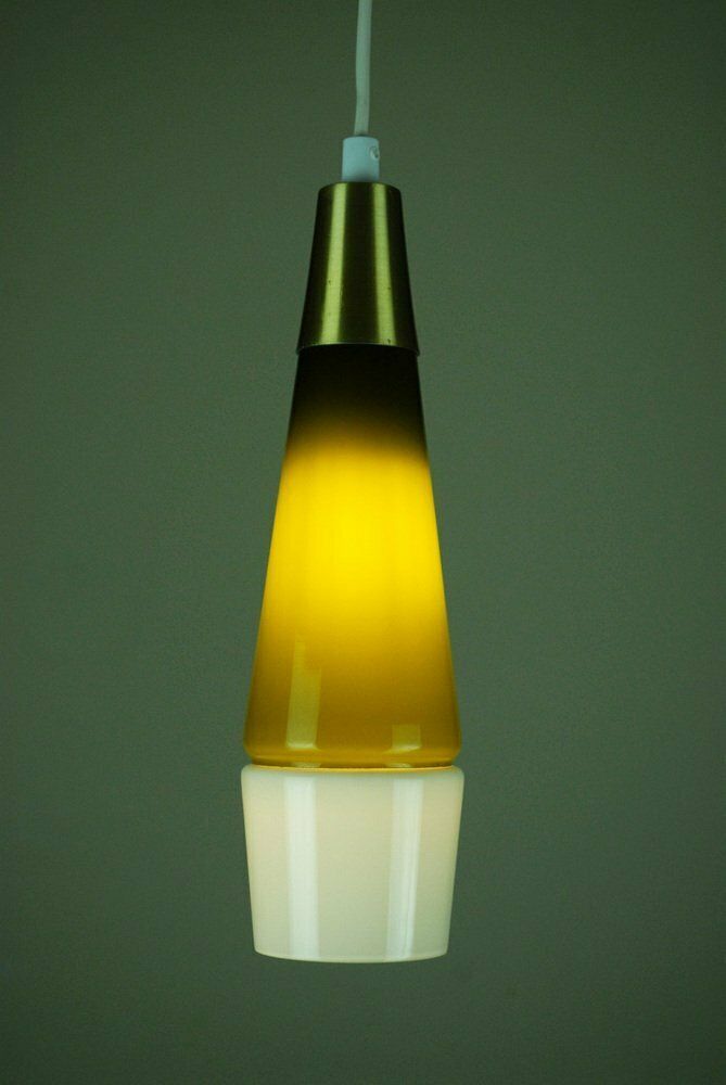 Glass Pendant Lamps By Bent Severin For Bent Nordsted Design / Fyens Glassworks, Denmark, 1961, Set Of 2 photo Lighting
