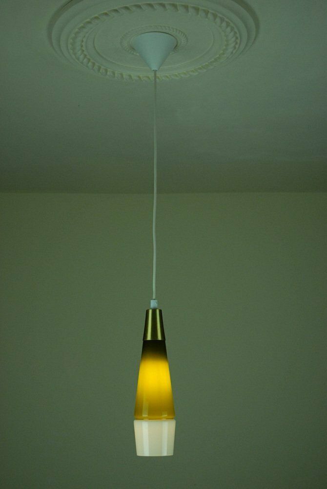 Glass Pendant Lamps By Bent Severin For Bent Nordsted Design / Fyens Glassworks, Denmark, 1961, Set Of 2 photo vinterior