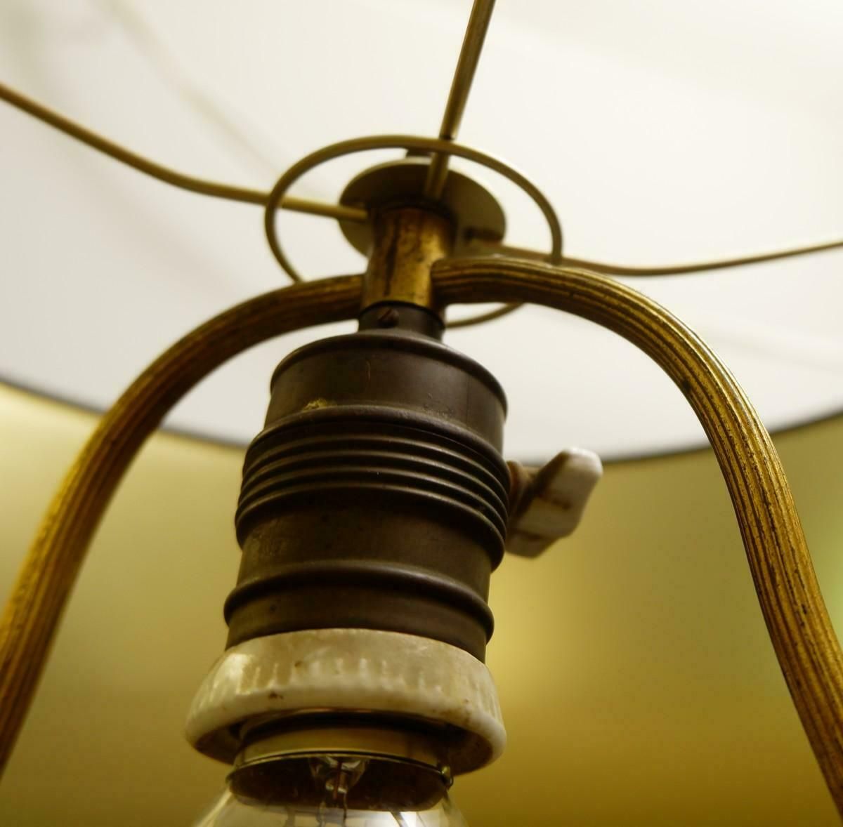 Gilded Wood Floor Lamp By Alfred Chambon, 1930s photo buy