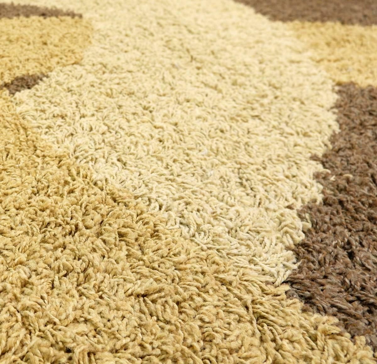 Mid Century Modern Brown And Beige Wool Rug, 1970s photo 1008.0