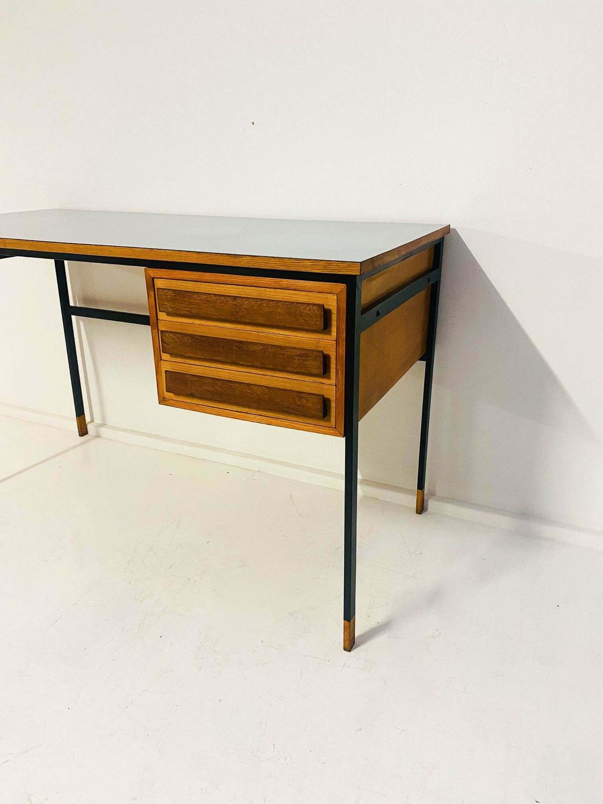 Mid Century Modern Wooden Desk, Italy, 1960s photo for sale