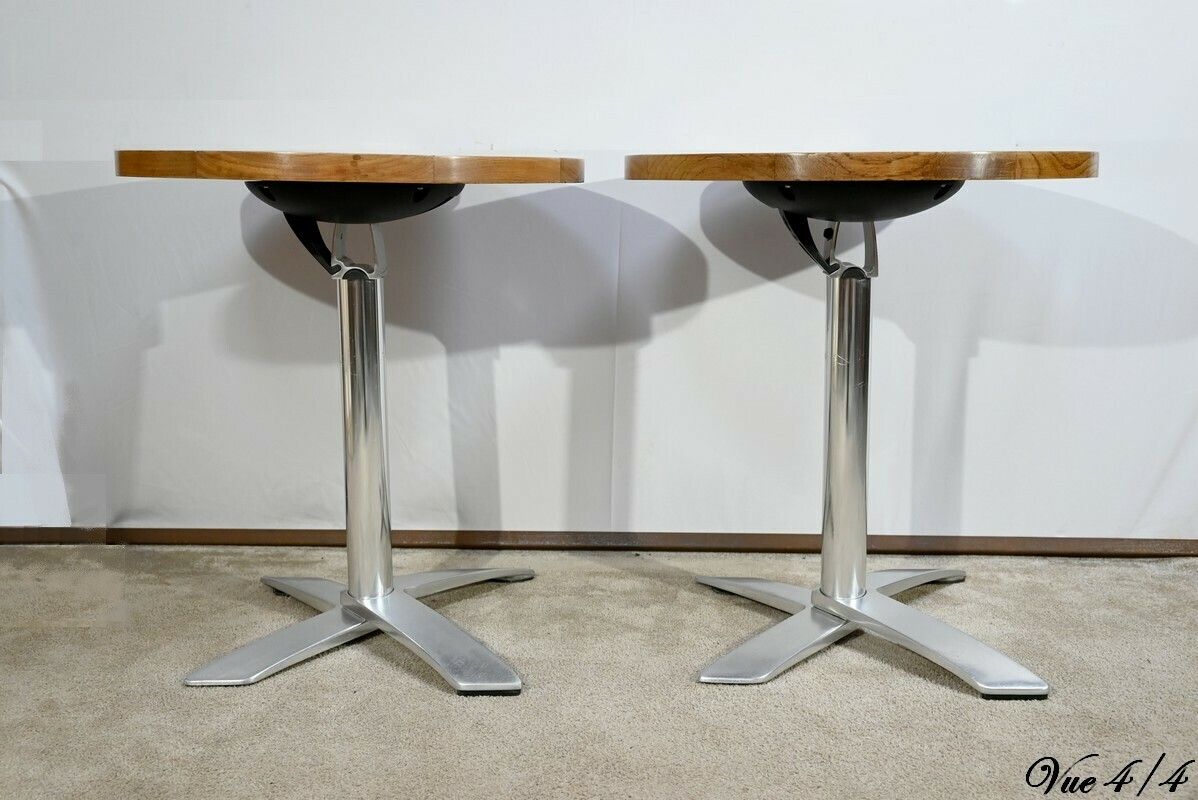 photo vinterior Ash Bistro Tables, Stamped R.Vlaemynck – Late 20th Century