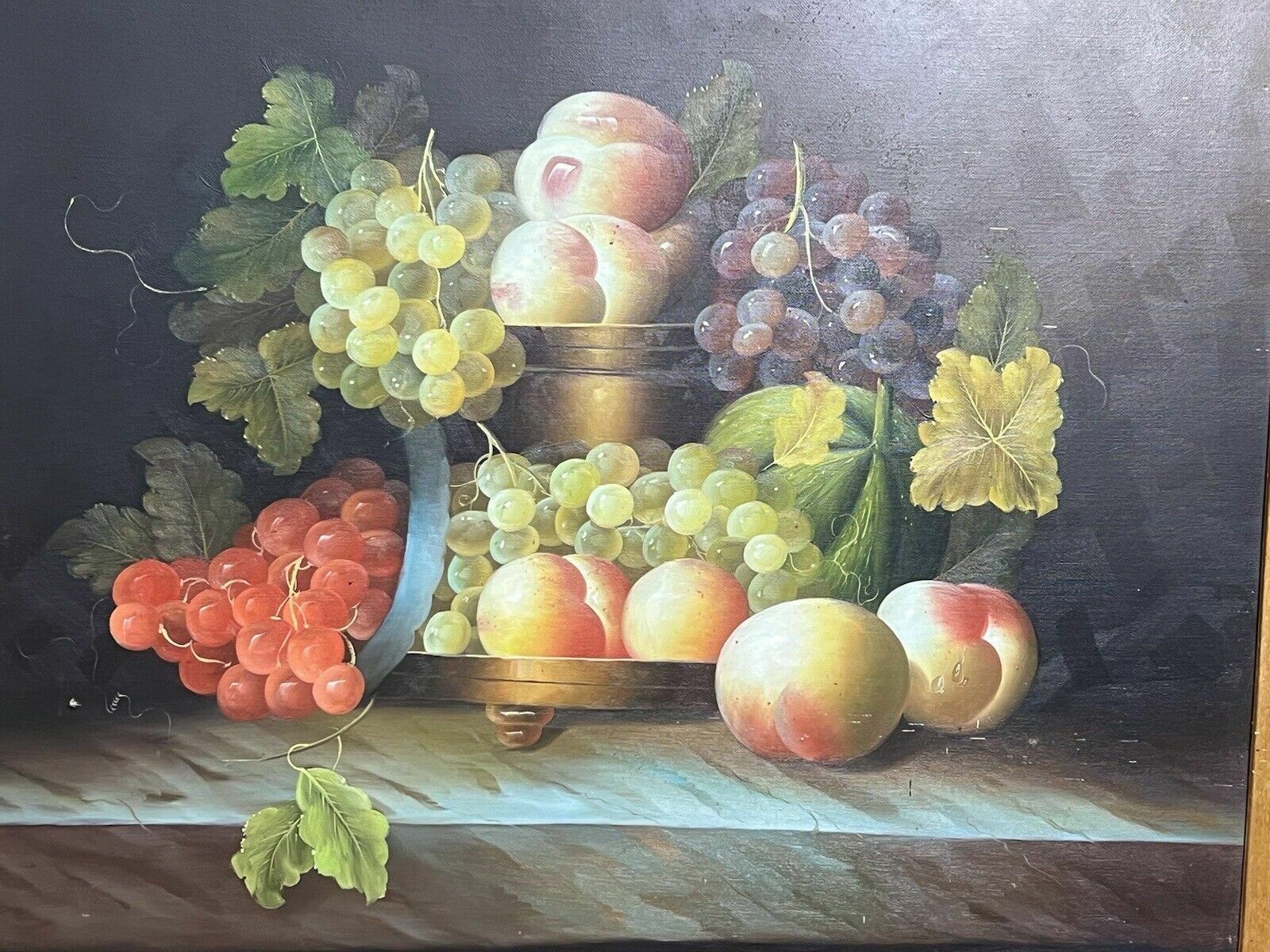 Fine Art Italianate Ripe Fruits Still Life Oil Painting After Esteban Murillo photo Art