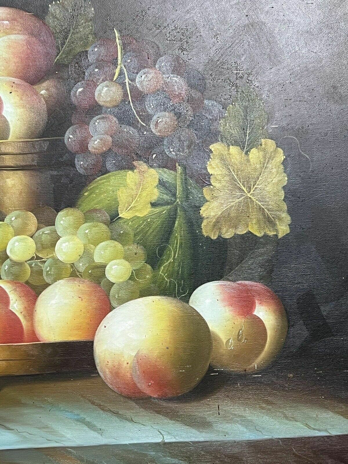Fine Art Italianate Ripe Fruits Still Life Oil Painting After Esteban Murillo photo buy