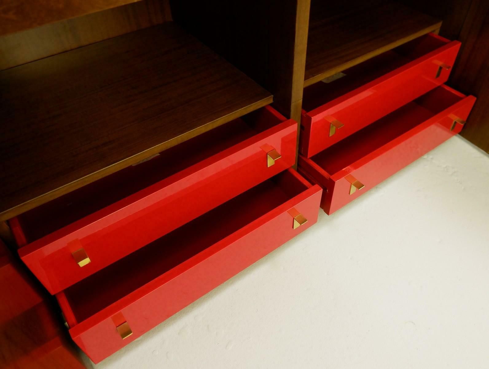 Set Of Credenza And Nightstands By Luciano Frigerio photo vintage
