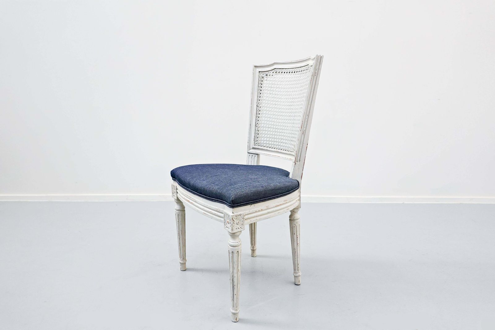 Set Of 8 Chairs, Louis XVI Style, New Upholstery photo vinterior