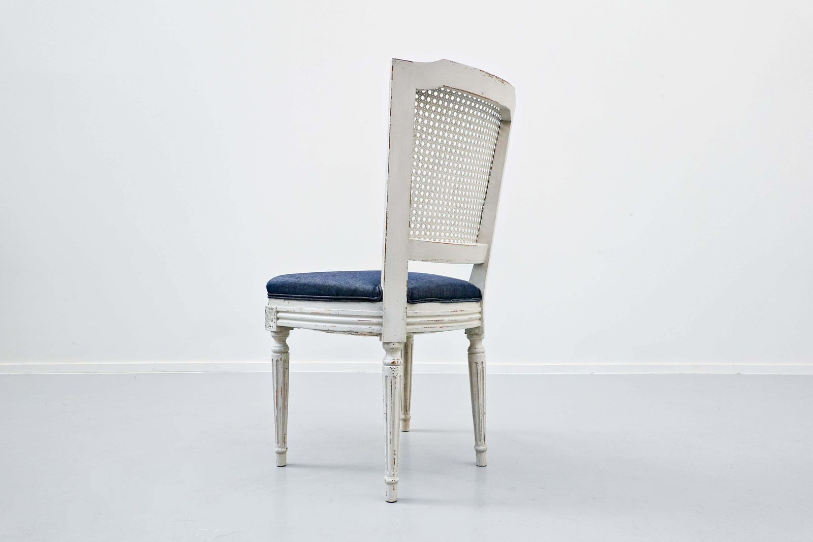 Set Of 8 Chairs, Louis XVI Style, New Upholstery photo vintage