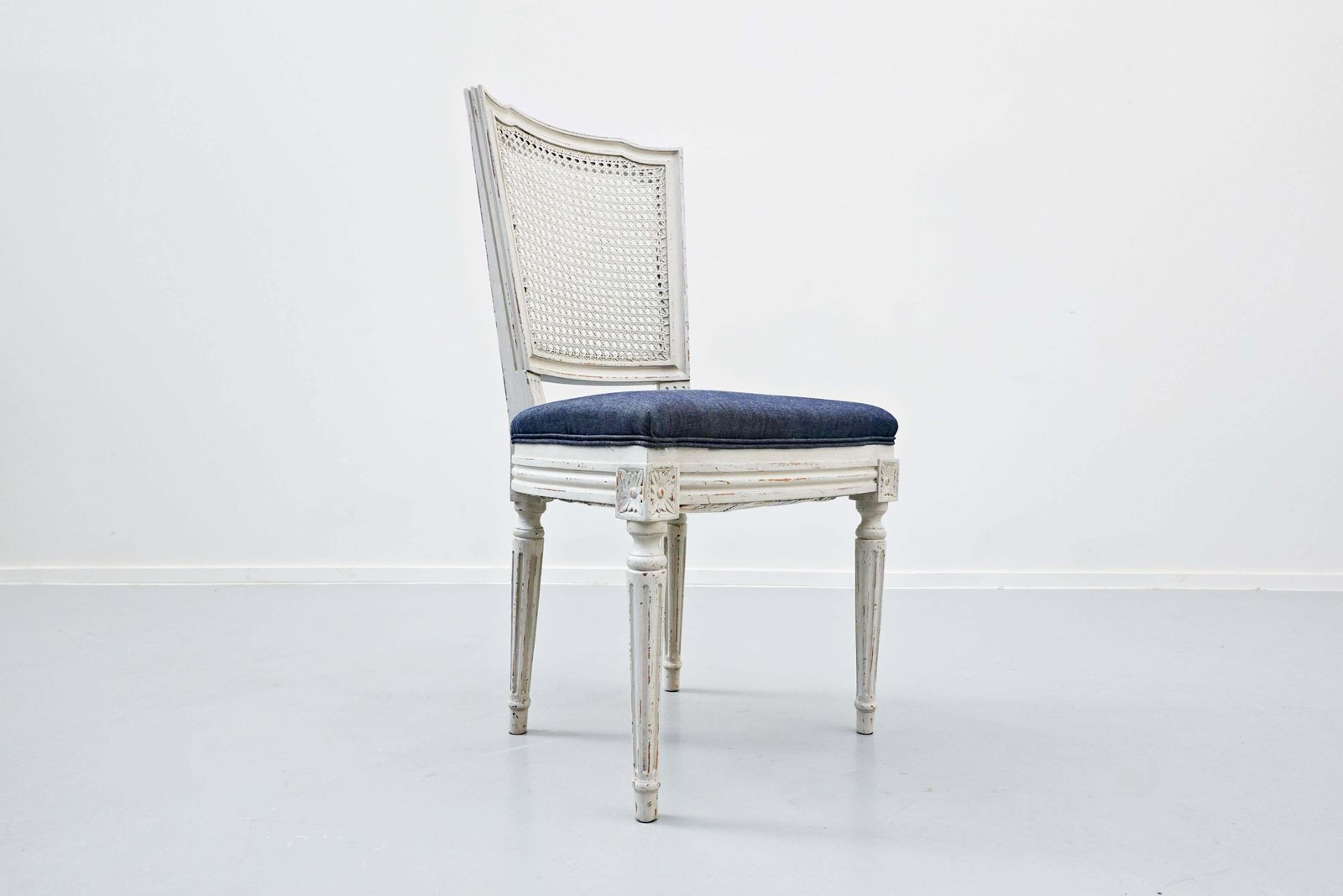 Furniture Set Of 8 Chairs, Louis XVI Style, New Upholstery photo