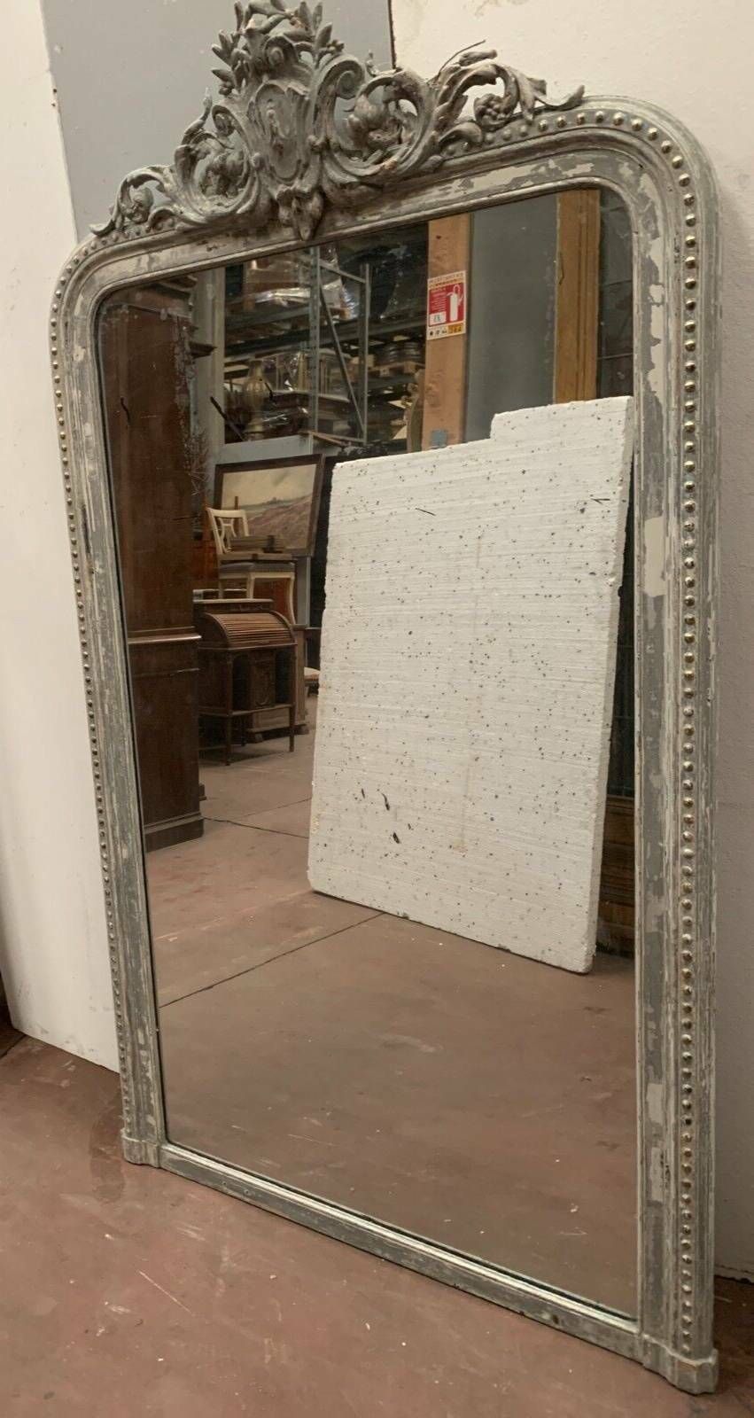 Louis XV Style Mirror In Wood And Patinated Stucco 19th Century photo vinterior