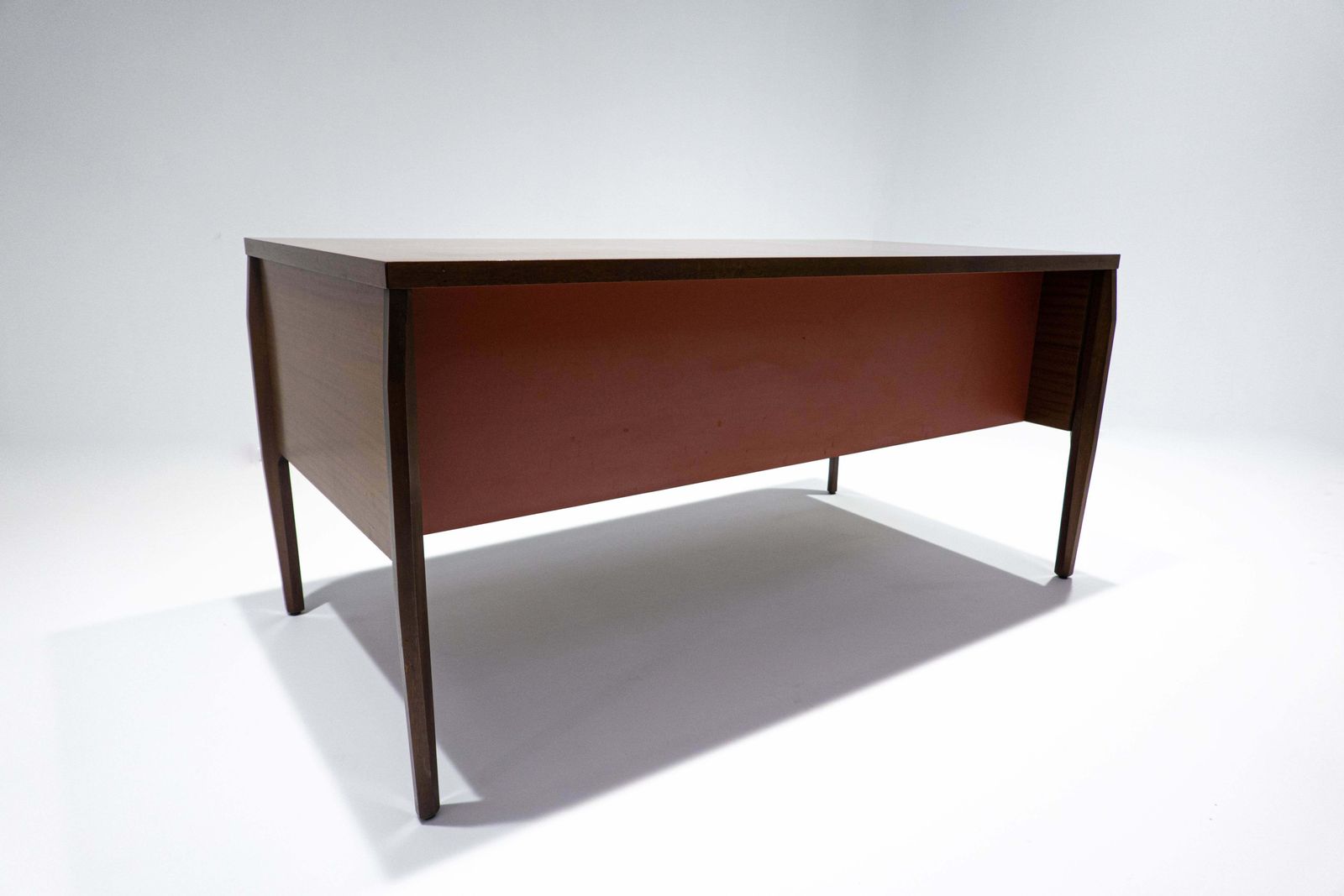 Mid Century Modern Wooden Desk With 6 Drawers, Italy, 1960s photo buy