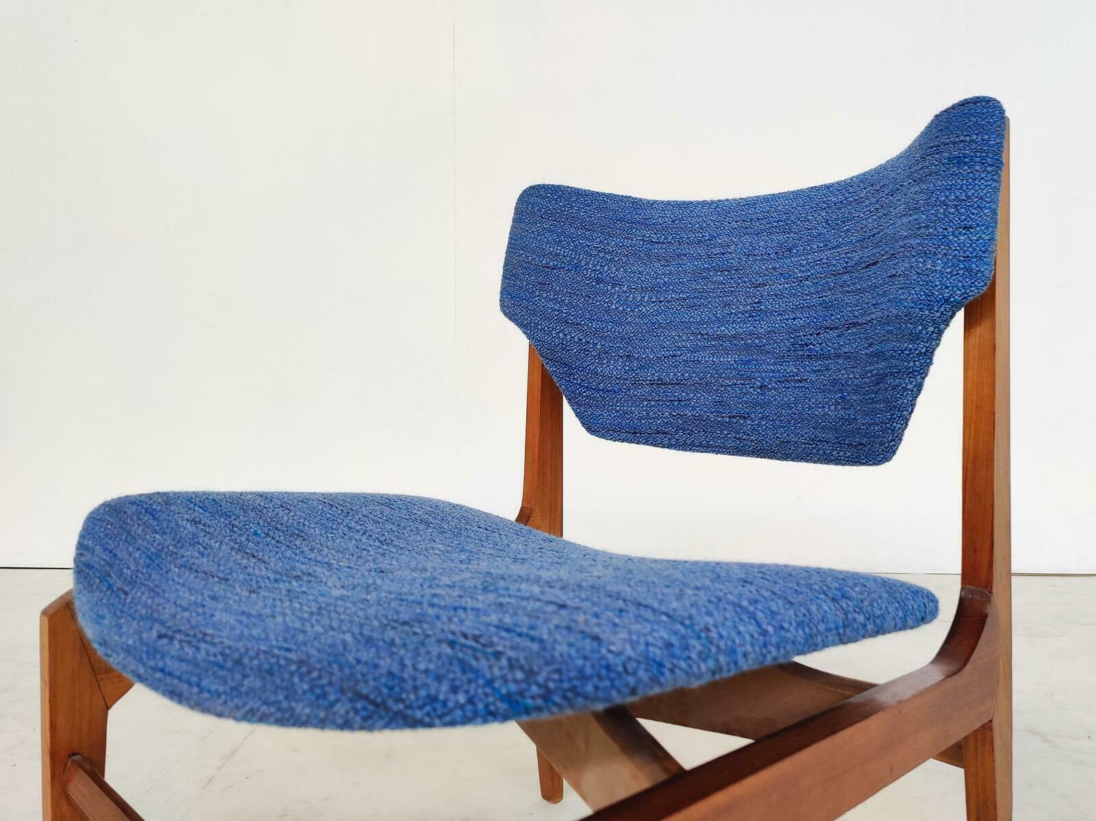 Mid Century Modern Set Of Two Armchairs With Matching Ottoman, Italy, 1960s photo vinterior
