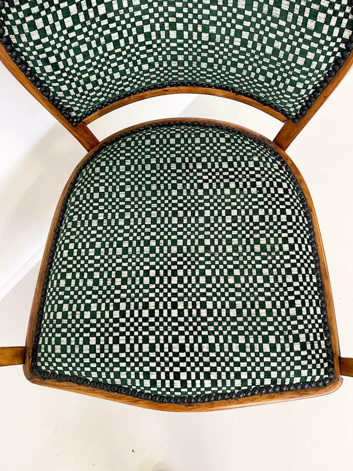 N° 715 Gustav Siegel Armchair For Kohn, Fabric And Wood, Austria, 1900s photo vinterior