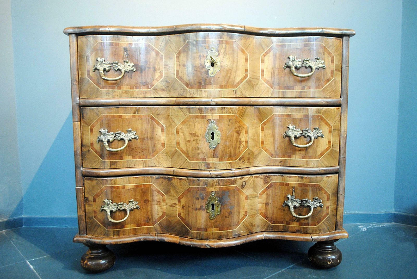 18th Century German Baroque Chest Of Drawers, Walnut photo furniture