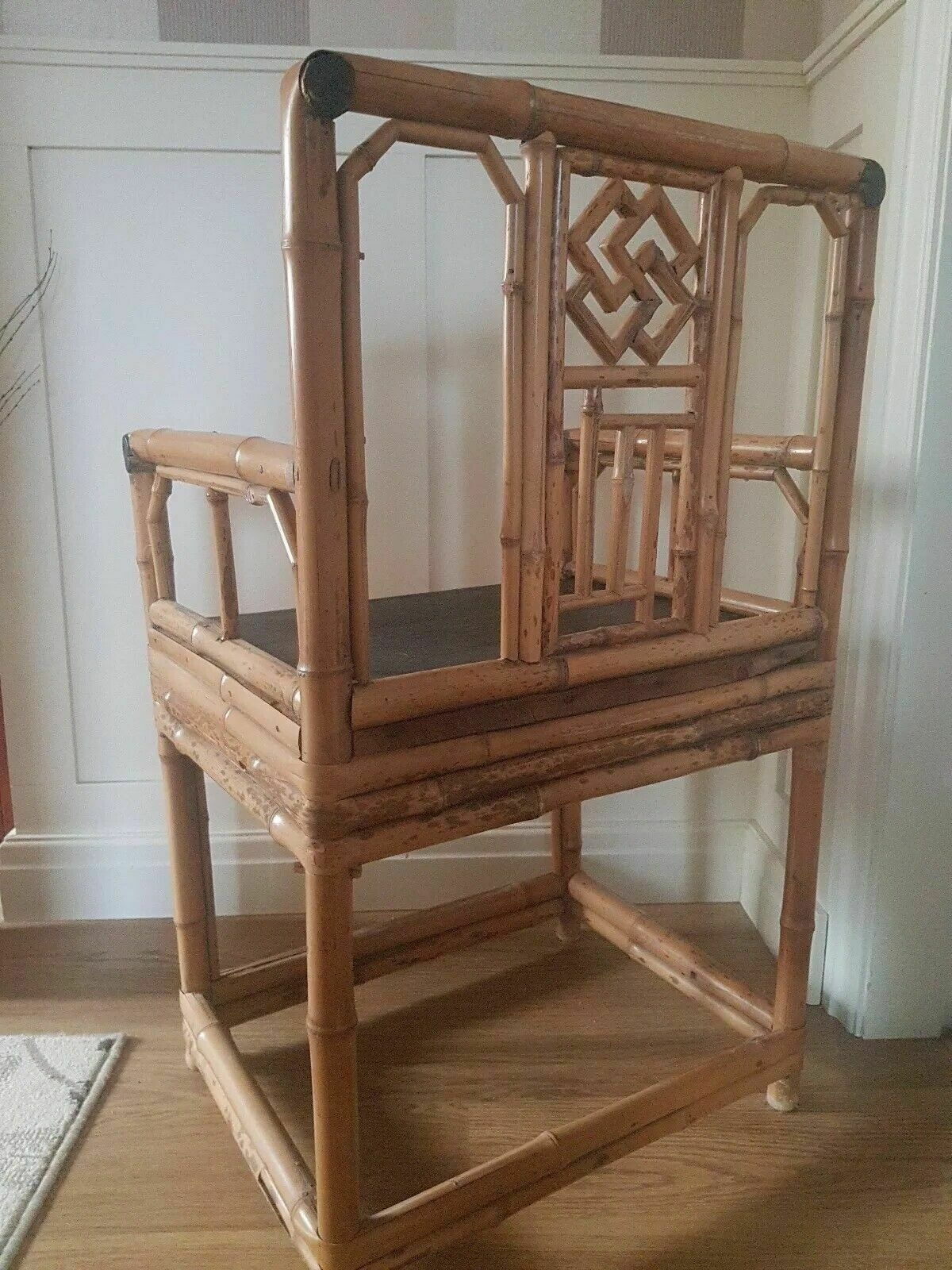 Chinese Bamboo Brighton Pavilion Style Armchair Shanxi Province Late 18thc photo buy