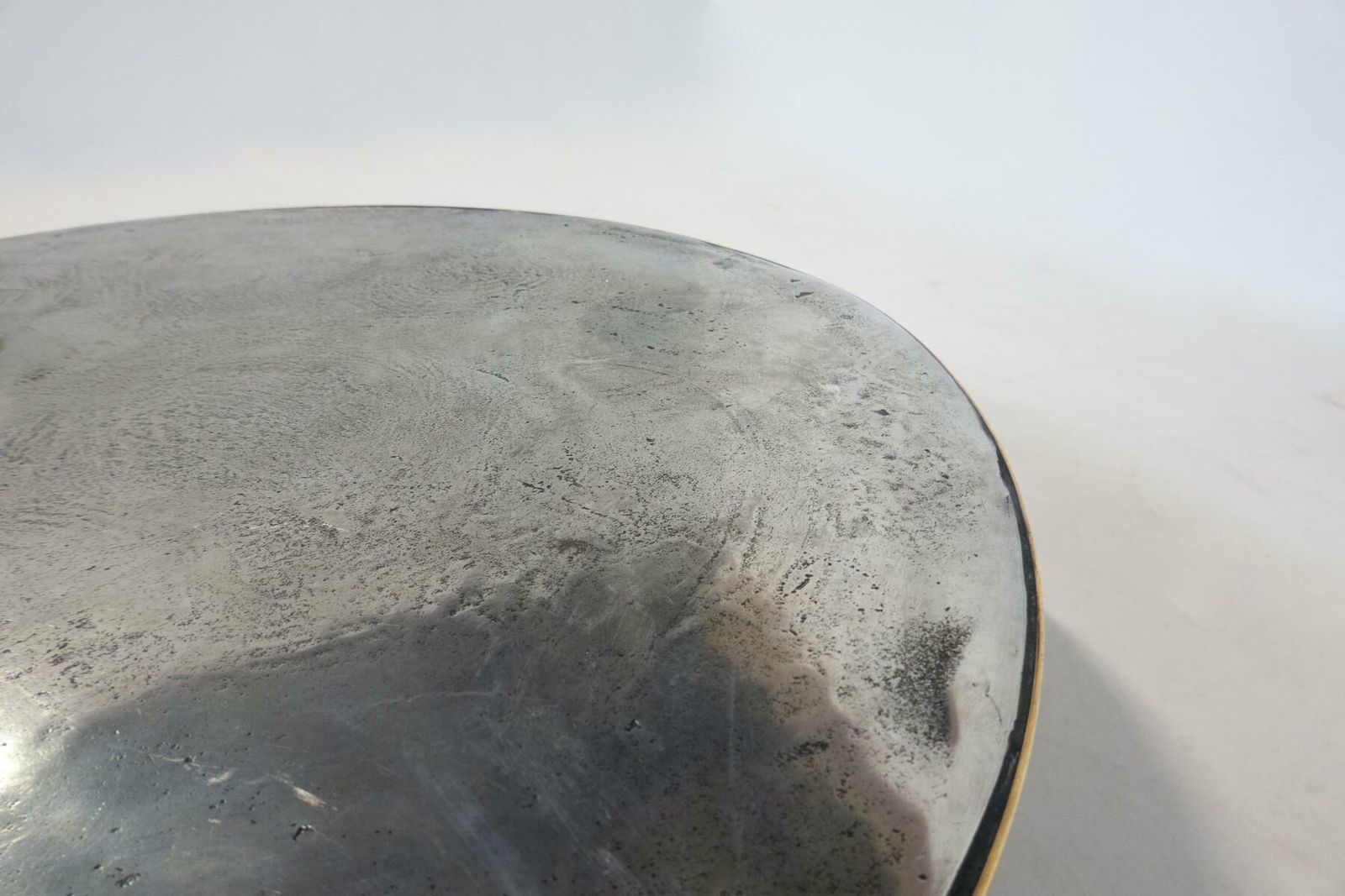 Coffee Table By Yann Dessauvages, Brass Stone And Metal, Belgium photo furniture
