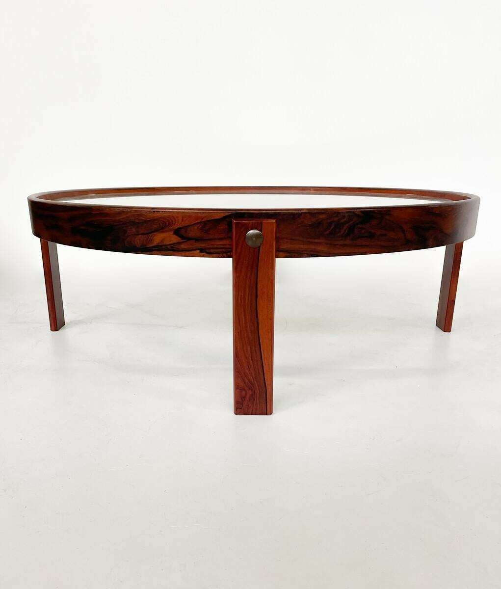 Mid Century Modern Wooden And Glass Coffee Table photo for sale
