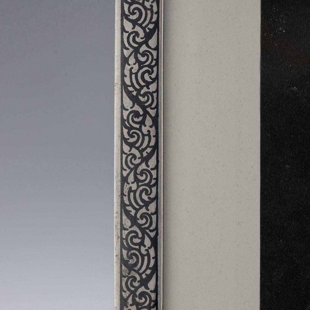 20th Century Thailand Solid Silver & Niello Photo Frame, Bangkok, C.1957 photo vintage