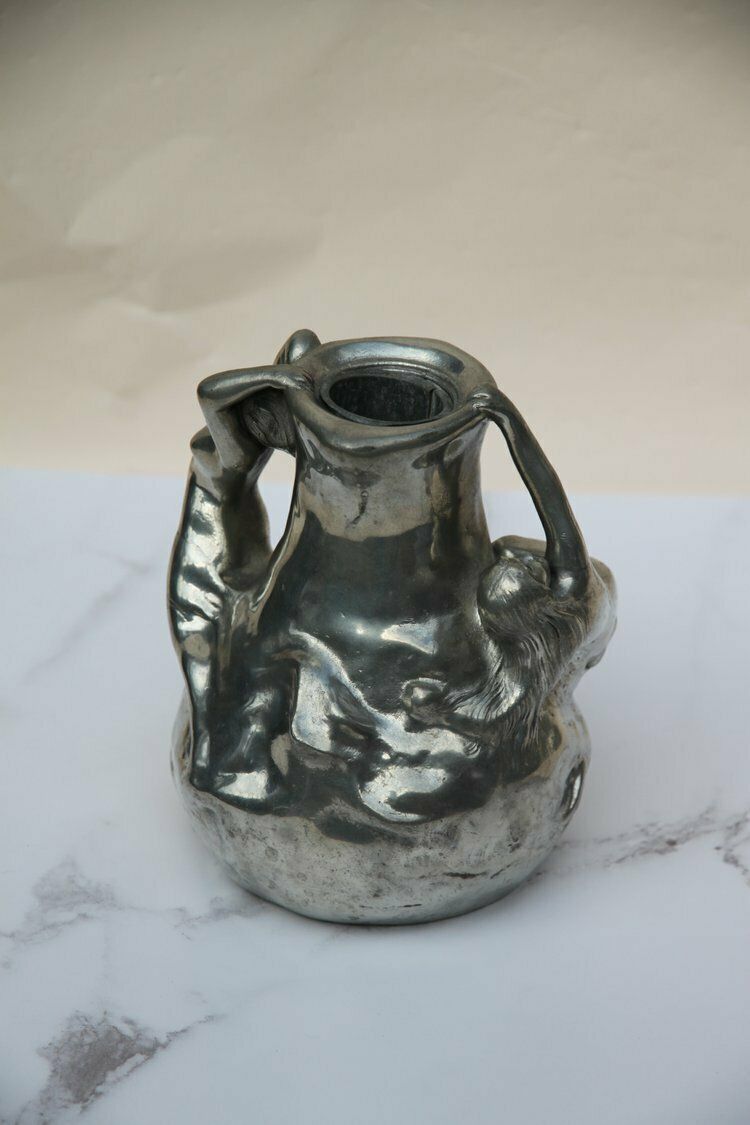 Antique Silver Vessel Vase Sculpture By J.Garnier photo buy