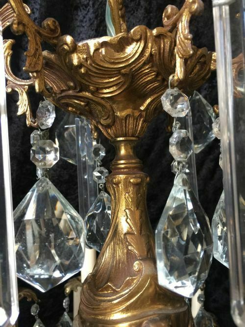 Very Large Italian Two Tiered Brass And Antique Chandelier photo Lighting