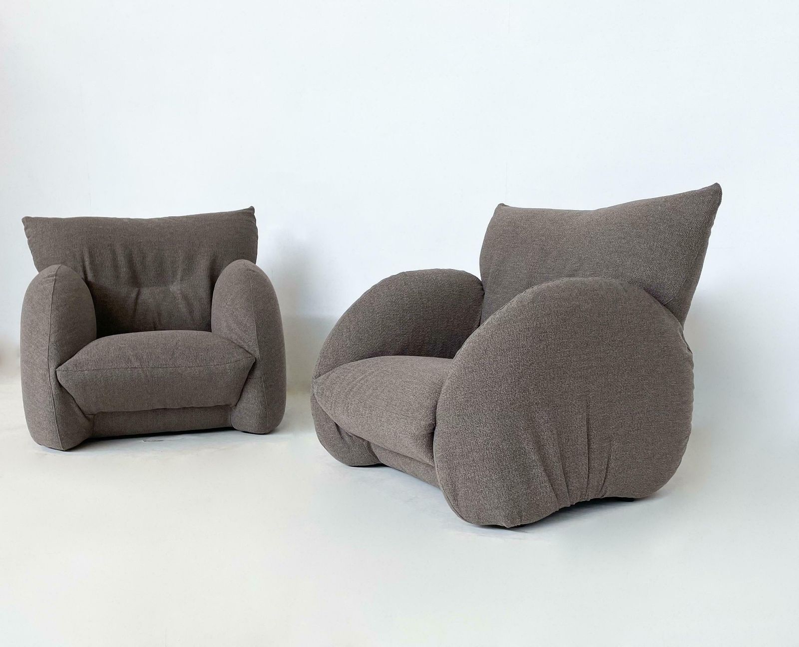 Mid Century Modern Pair Of Italian Armchairs, Italy, 1960s   New Upholstery photo for sale
