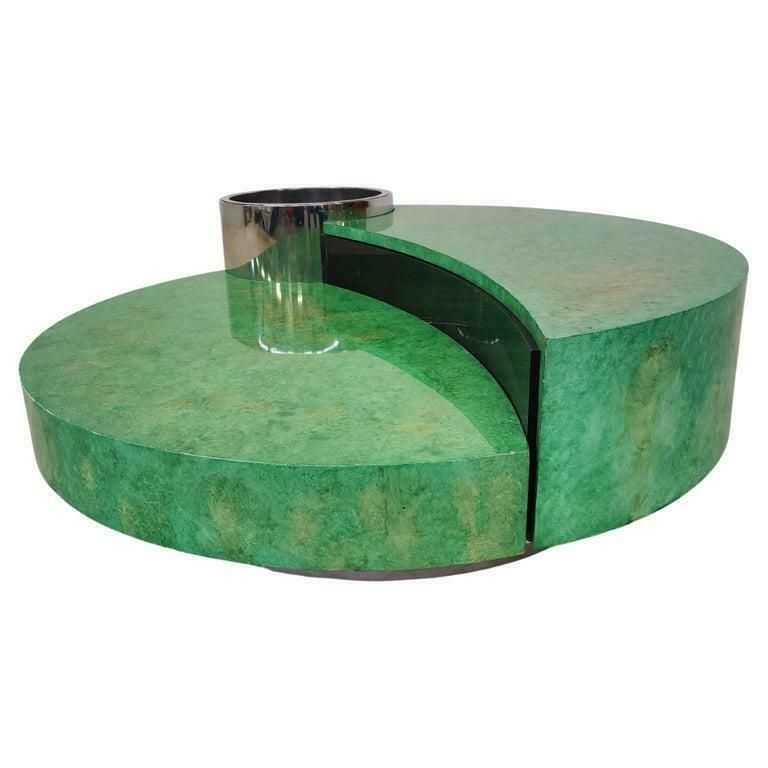 Mid Century Modern Massimo Papiri "Harry's Bar" Green Coffee Table, Italy photo 15124.0