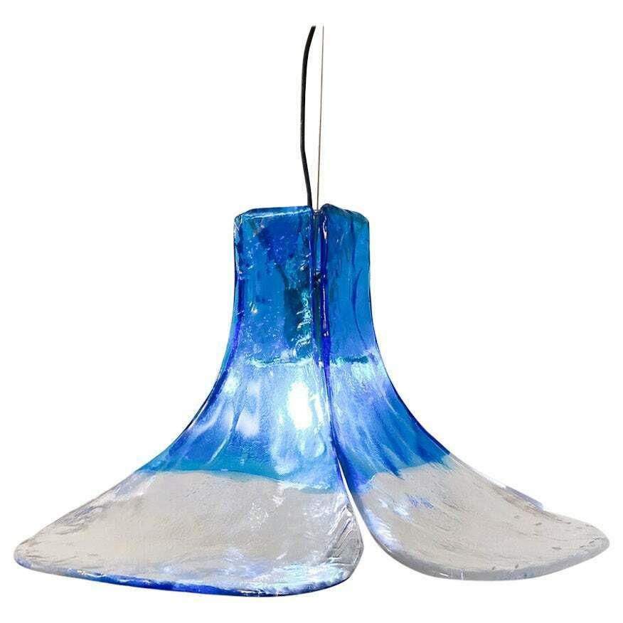 Mid Century Murano Glass Hanging Lamp By Carlo Nason, 1960s   2 Available