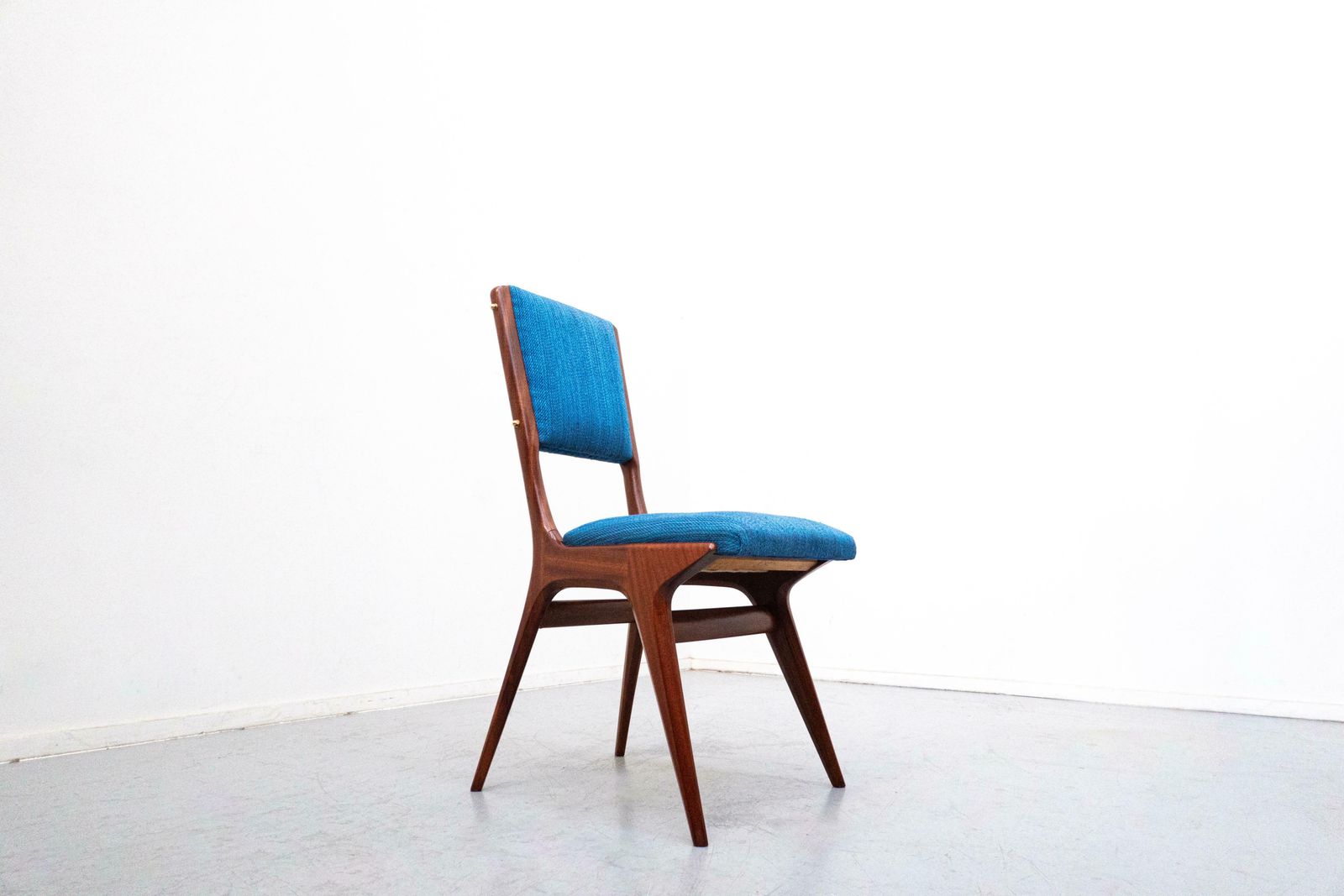 photo vintage Set Of 6 Blue Chairs Model 634 By Carlo De Carli For Cassina, Italy, 1950s