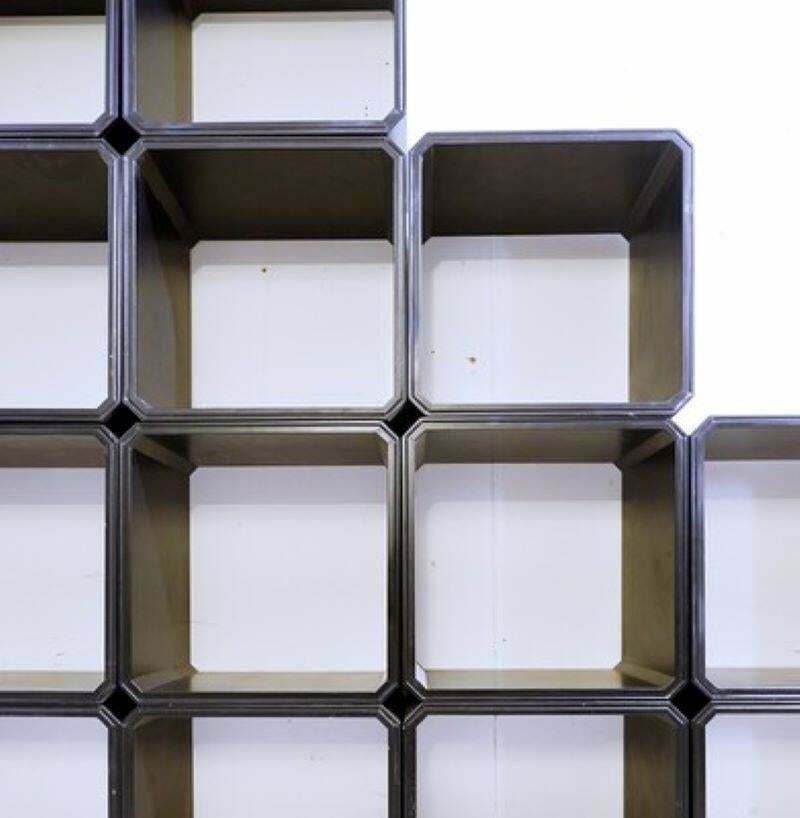 Mid Century Set Of Modular Wooden Cubes photo for sale