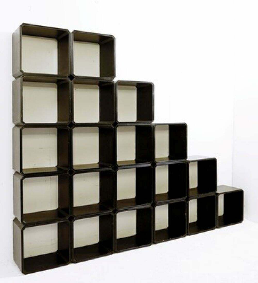 photo furniture Mid Century Set Of Modular Wooden Cubes
