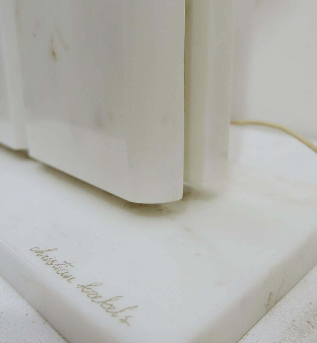 Mid Century Modern Table Lamp By Christian Krekels, Marble, Belgium, 1970s photo furniture