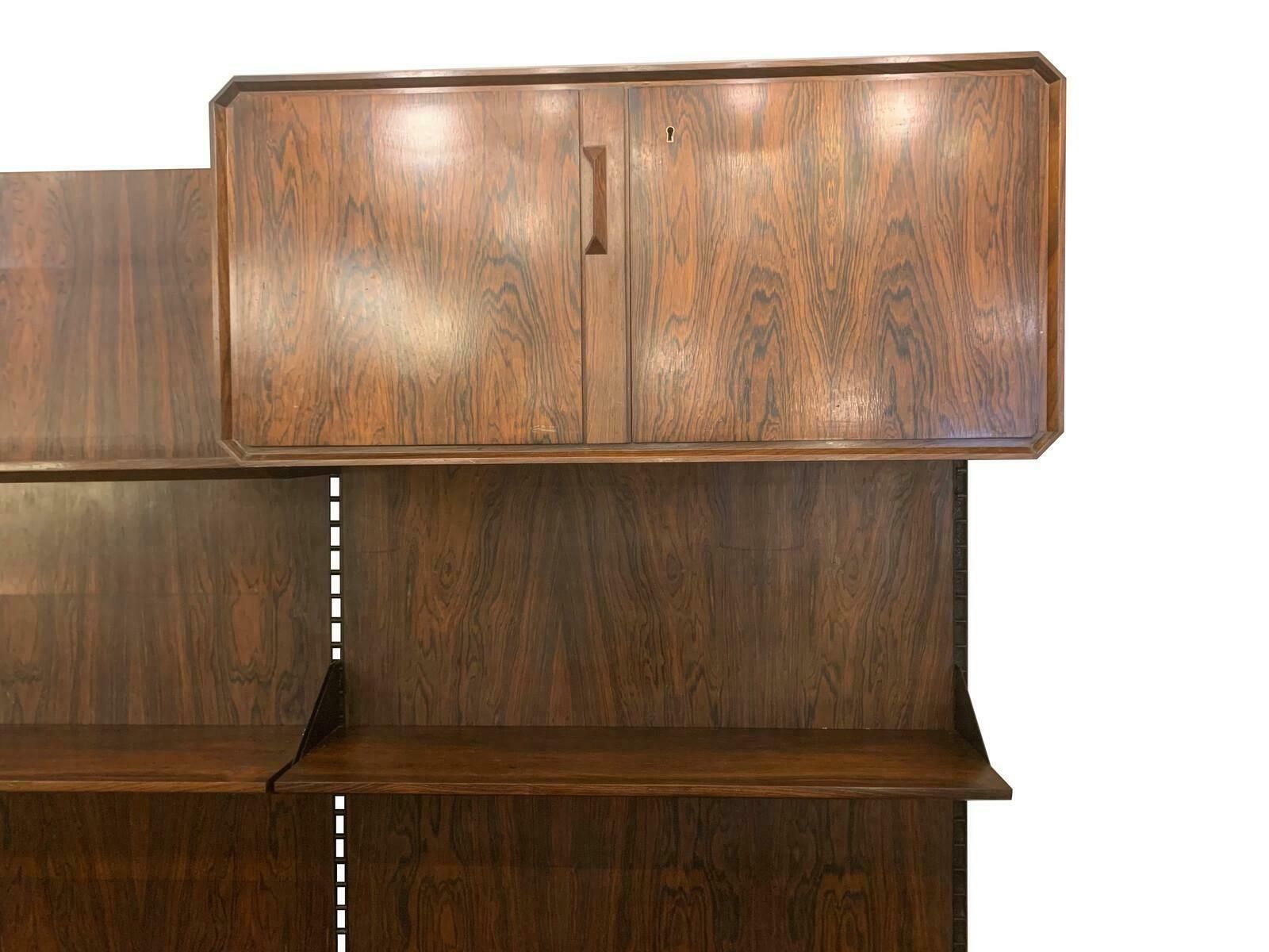 Mid Century Modern Italian Wall Unit, Wood, 1960s photo 5572.0