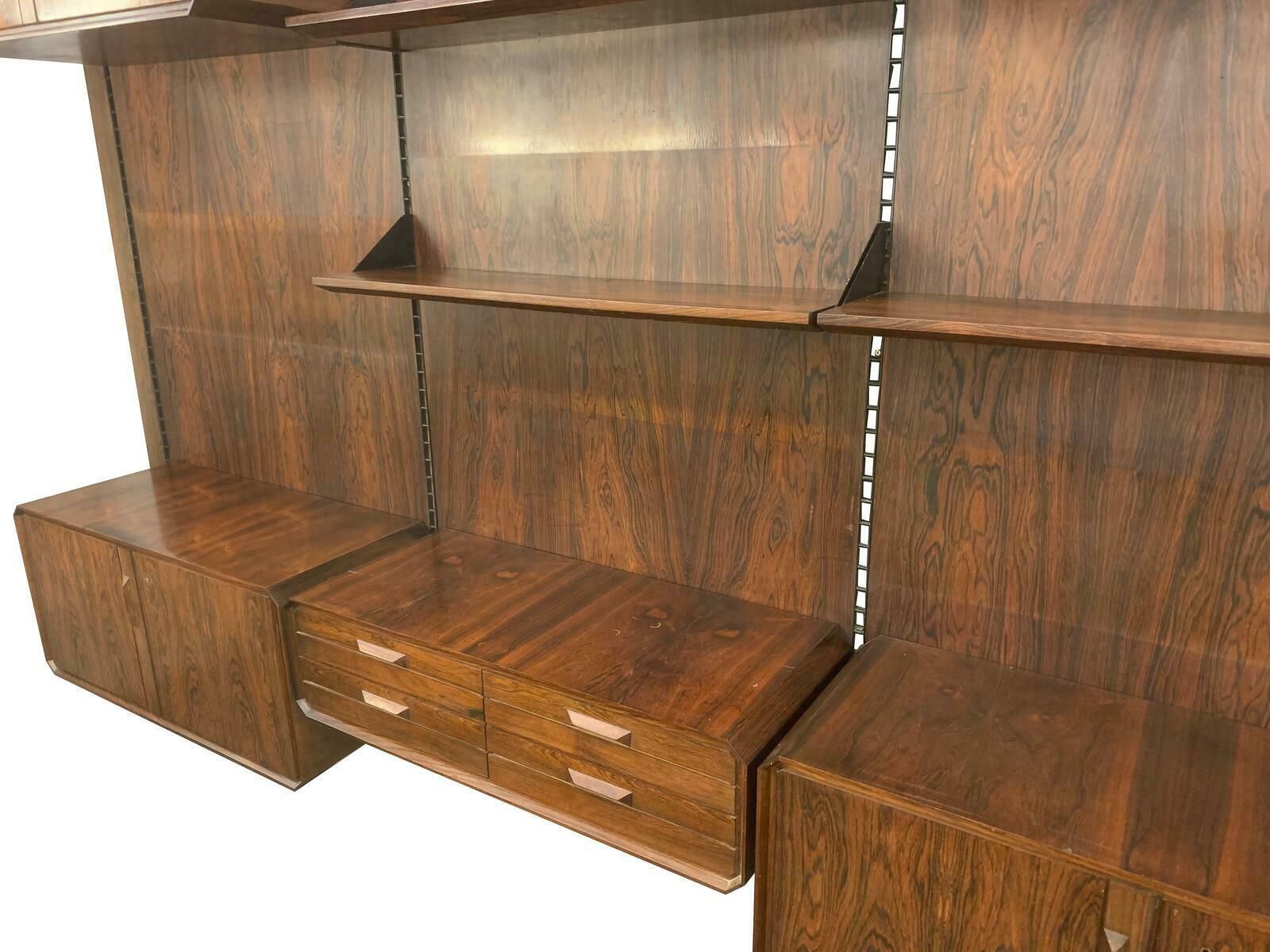 Mid Century Modern Italian Wall Unit, Wood, 1960s photo buy
