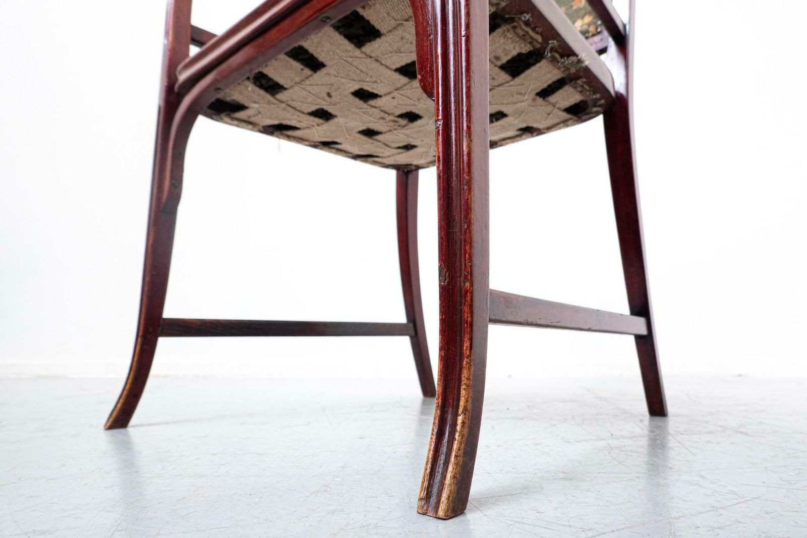 Bentwood Armchair By Thonet, Beech And Fabric, 1930s photo buy