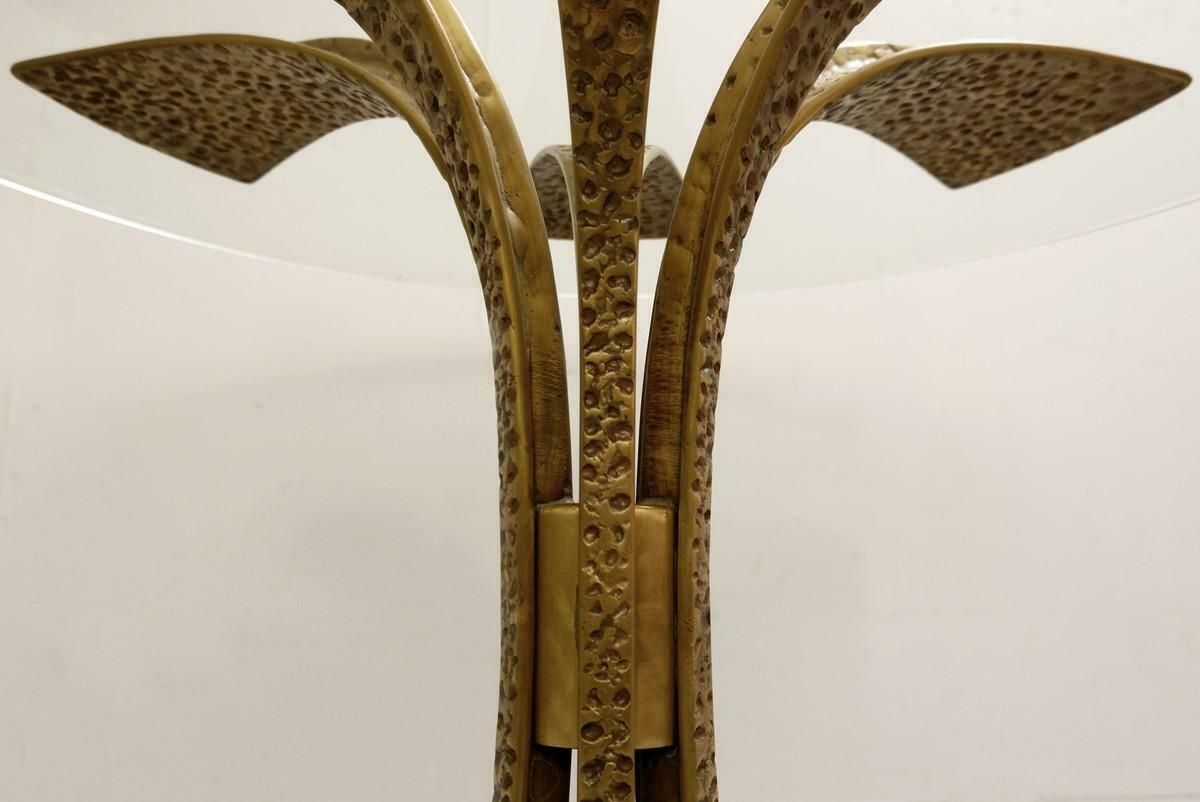 Hammered Brass Dining Table By Luciano Frigerio, 1980s photo buy