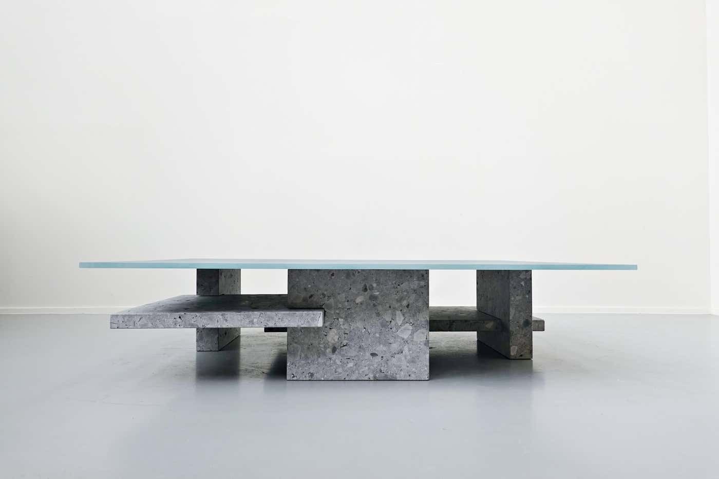 Coffee Table, Ceppo Di Gre And Glass, Designed By Iceberg Architecture Studio photo buy