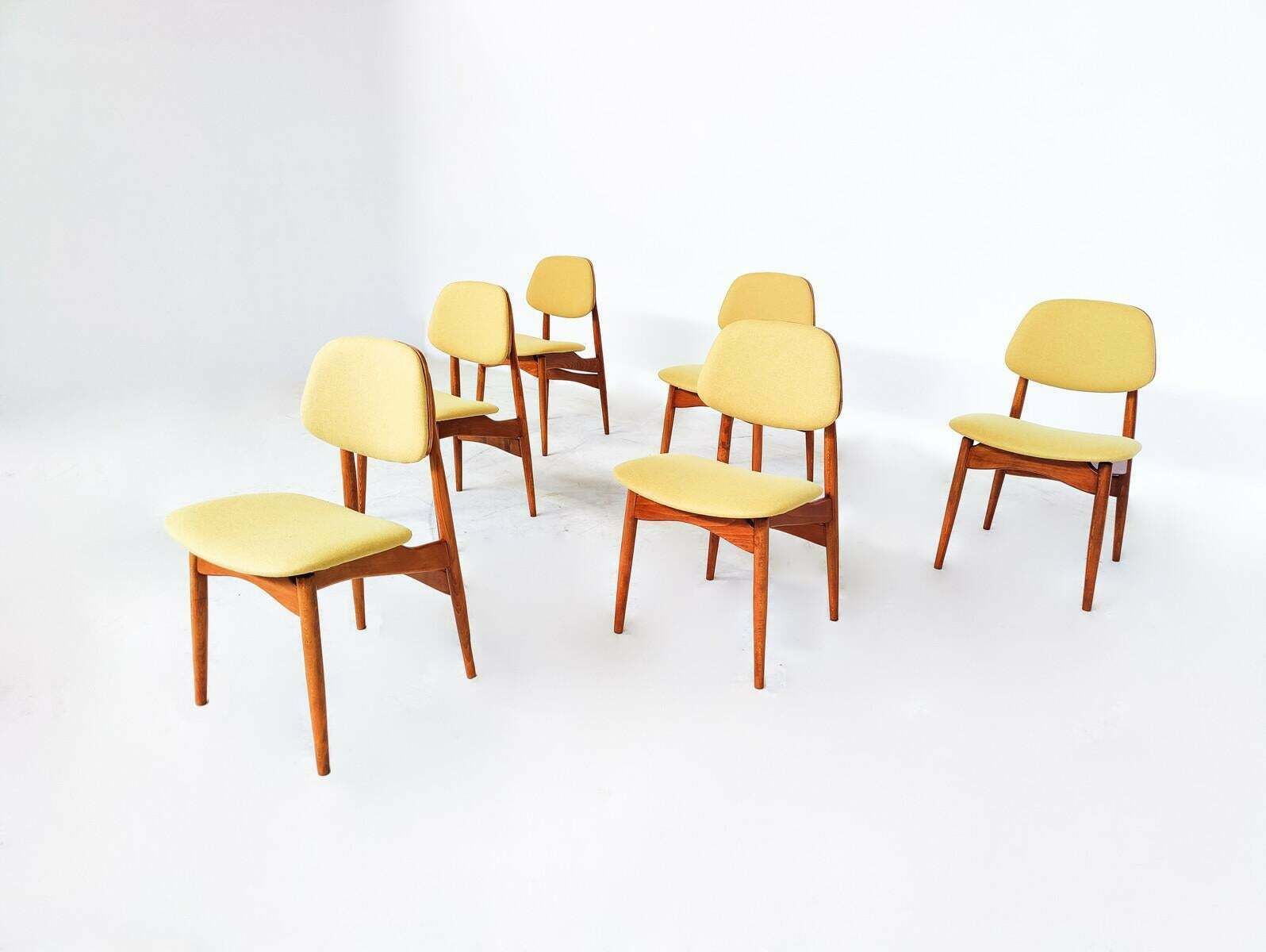 Mid Century Modern Set Of 6 Dining Chairs, Italy, 1960s photo furniture