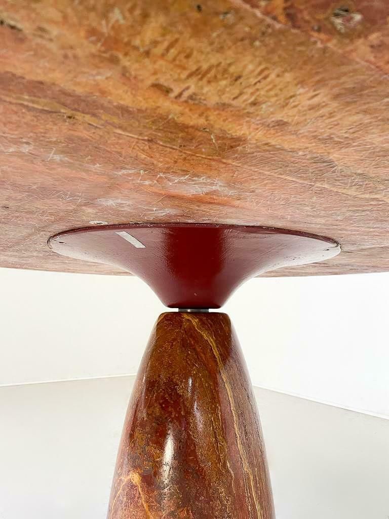 Mid Century Modern Red Travertine Dining Table " Finale" By Peter Draenert photo for sale