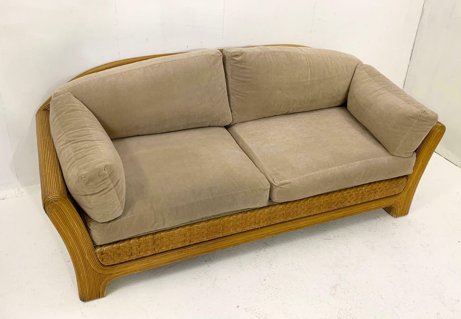 Mid Century Rattan Sofa 1960s, Vintage photo 2332.0