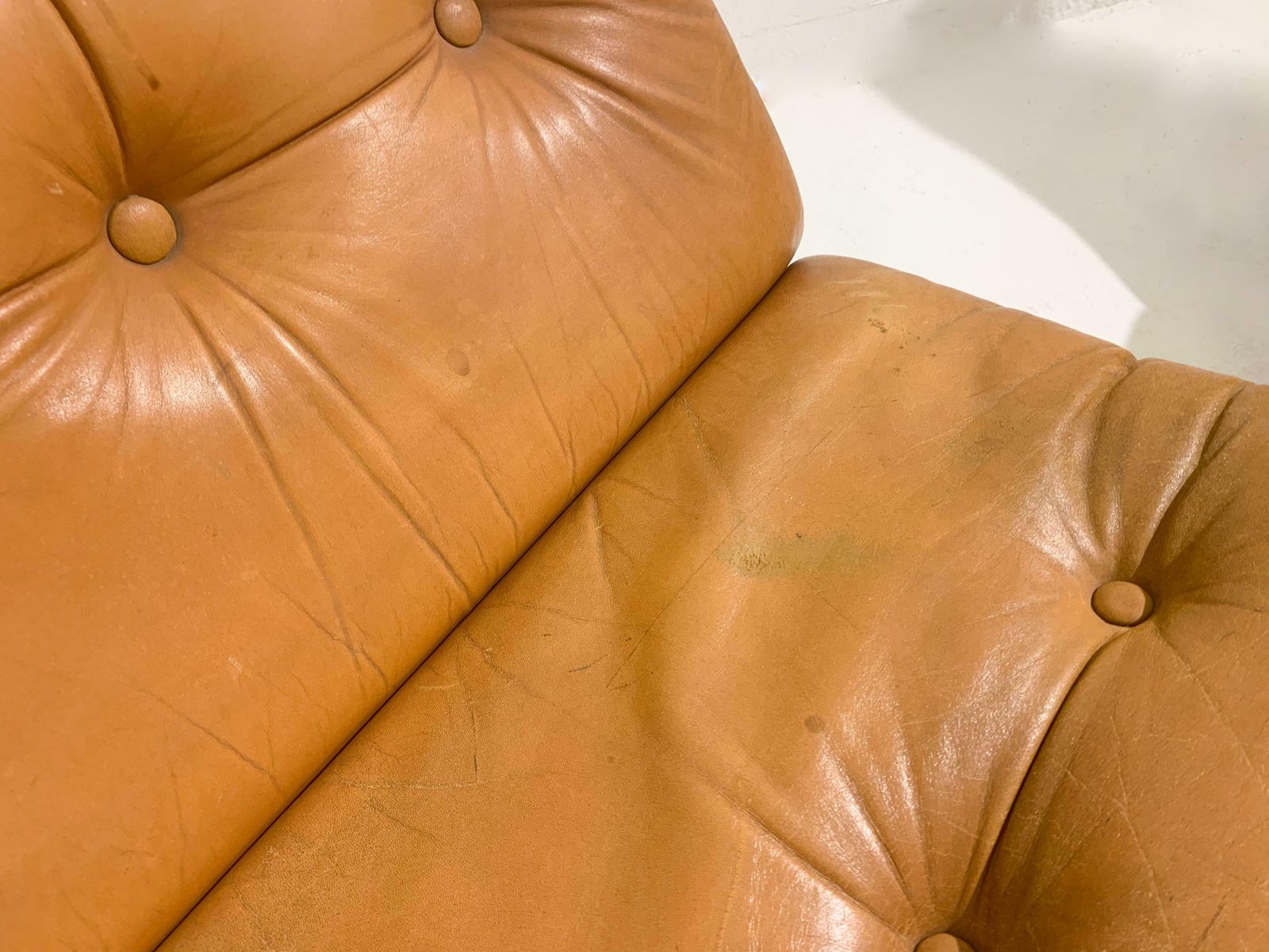 Mid Century Modern Pair Of Italian Armchairs, Original Leather, Mim, 1960s photo 5086.0