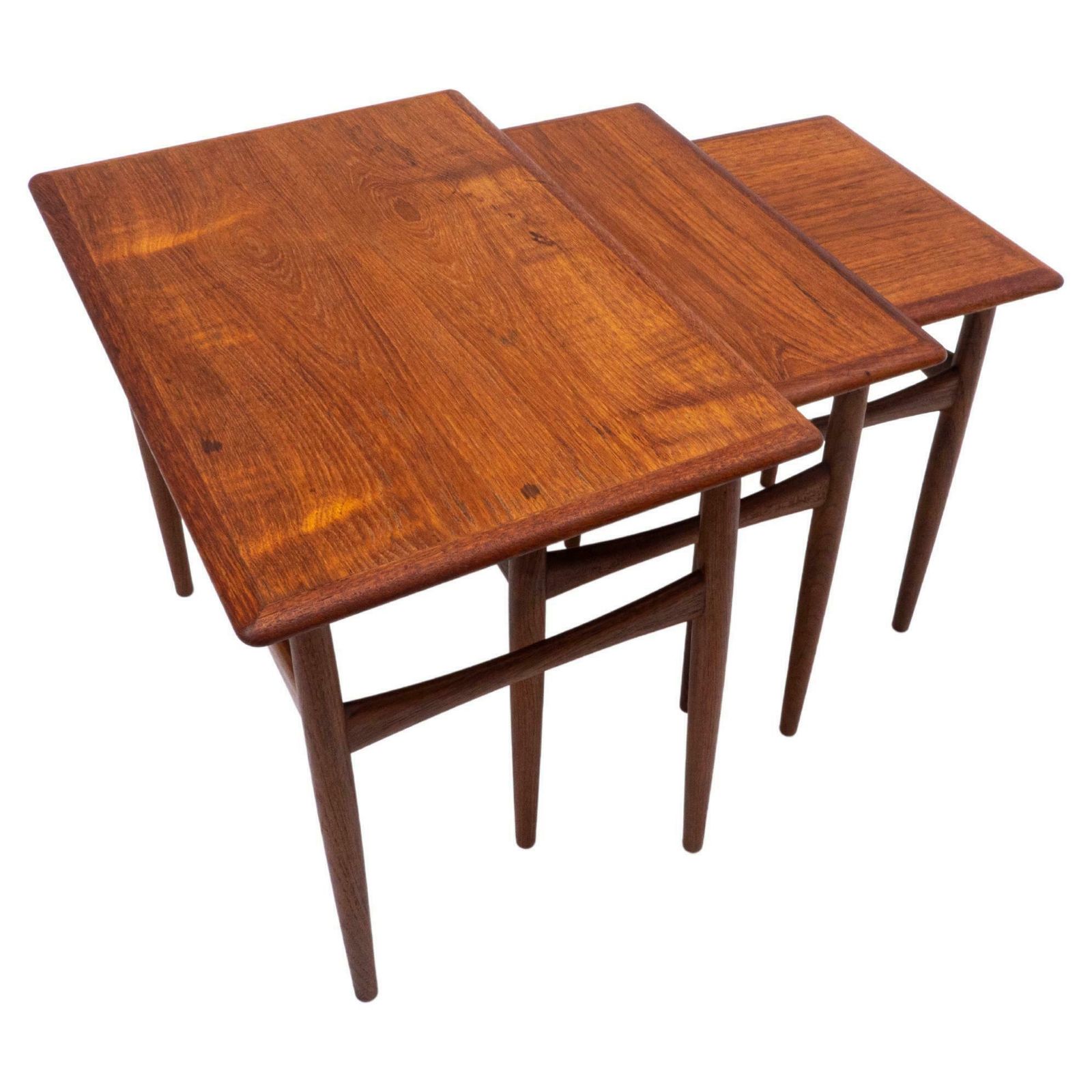 Mid Century Modern Wooden Nesting Tables, Scandinavian, 1960s