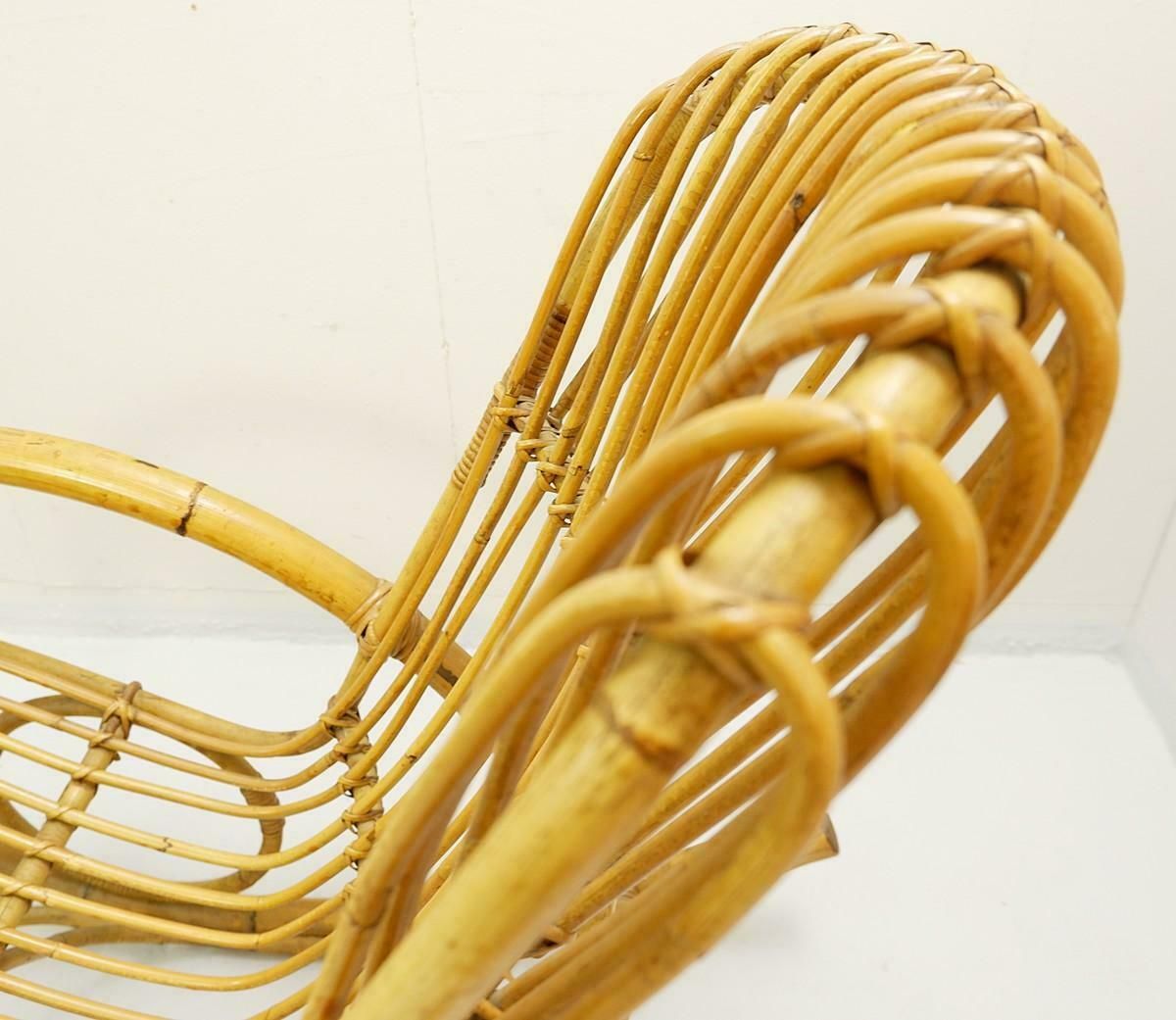 Rattan Rocking Chair By Rohe Noordwolde, A Pair Available photo 1166.0