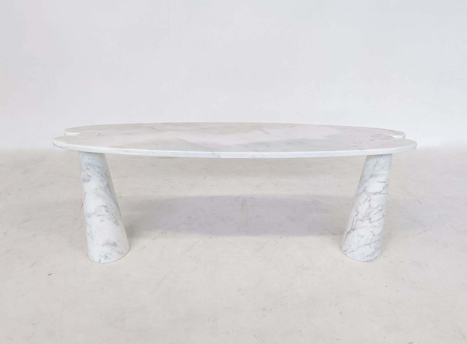 Mid Century Eros Console By Angelo Mangiarotti For Skipper, White Marble, 1980s photo furniture